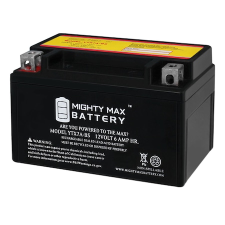 YTX7A-BS Replacement Battery Compatible With Weize YTX7A-BS